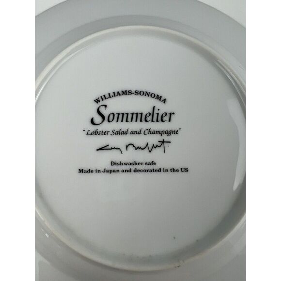 CHEF SERIES Salad Dessert Plate Williams Sonoma Guy Buffet Lobster Salad Champ - Picture 4 of 4